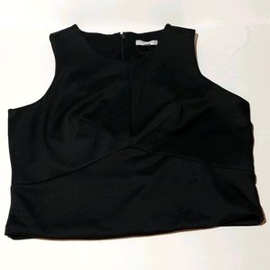 NY & CO stretch rear zip black shell SZ L NWT